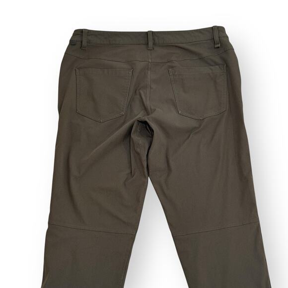 Lululemon ABC Pants Mens 32x27 Army Green Slim-Fit 5 Pocket Pant Warpstreme Golf - Picture 5 of 10